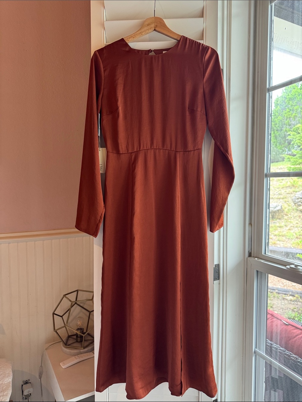 Wilfred Rust Long-Sleeve Midi Dress